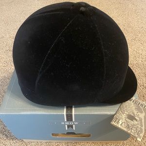 NEW Troxel SEI Victory Black Velvet English Horseback Riding Helmet MED